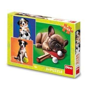 Psí sportovci 3x55 Puzzle