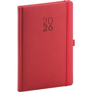 Týdenní diář Diamante 2026, červený