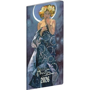Kapesní diář Alfons Mucha 2026, plánovací měsíční